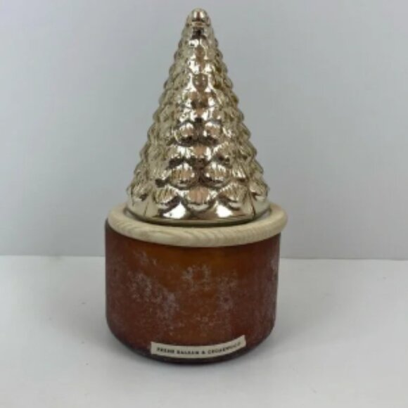 Anthropologie Glass Forest Candle Large Size Christmas Tree Holiday Balsam Cedar - Picture 1 of 4